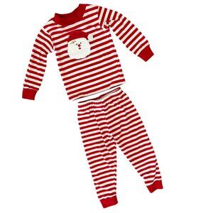 Bailey Boys Christmas Striped Santa Lounge Set PJs Matching Set Size 18 months